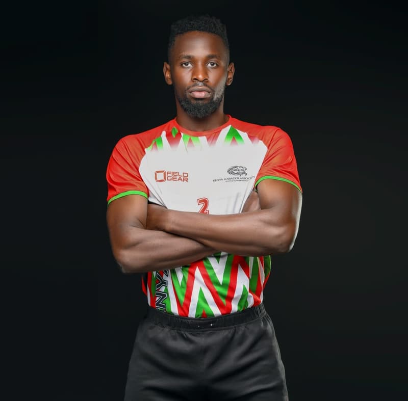Daniel Omondi in Kenya kit.