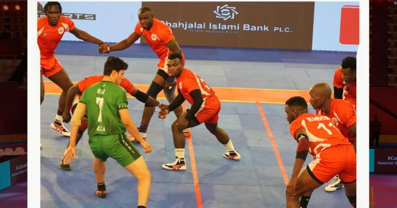 Match action from the 4th Bangabandhu Cup in Dhaka.