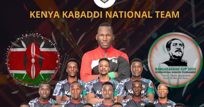 Kenya Kabaddi National Team graphic for the 4th Bangabandhu Cup.