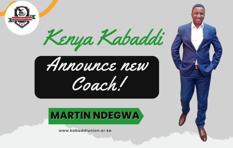 KKU graphic announcing Martin Ndegwa as the new national coach.